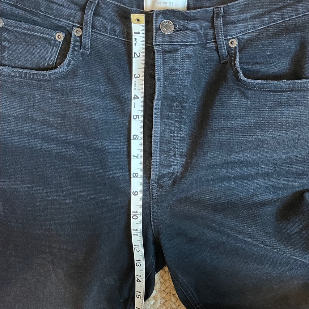 Agolde Riley Crop Jeans Black - Picture 6 of 7